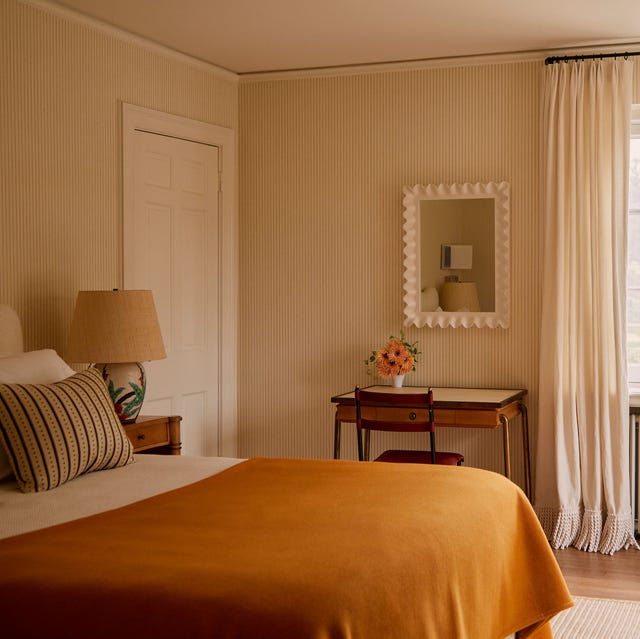 Cozy bedroom with warm tones and natural lighting
