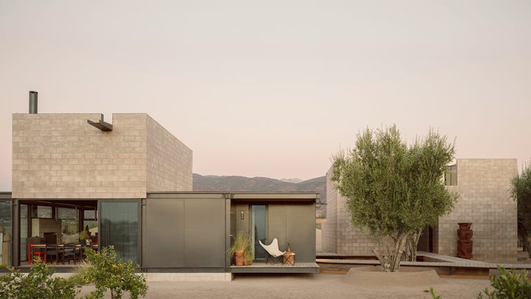 Modern residential architecture in a natural setting. Modern residential architecture in a natural setting.