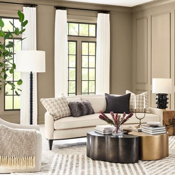 Stylish living room with contemporary furniture and decor.