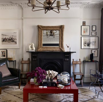 living room featuring eclectic furniture and decorative elements