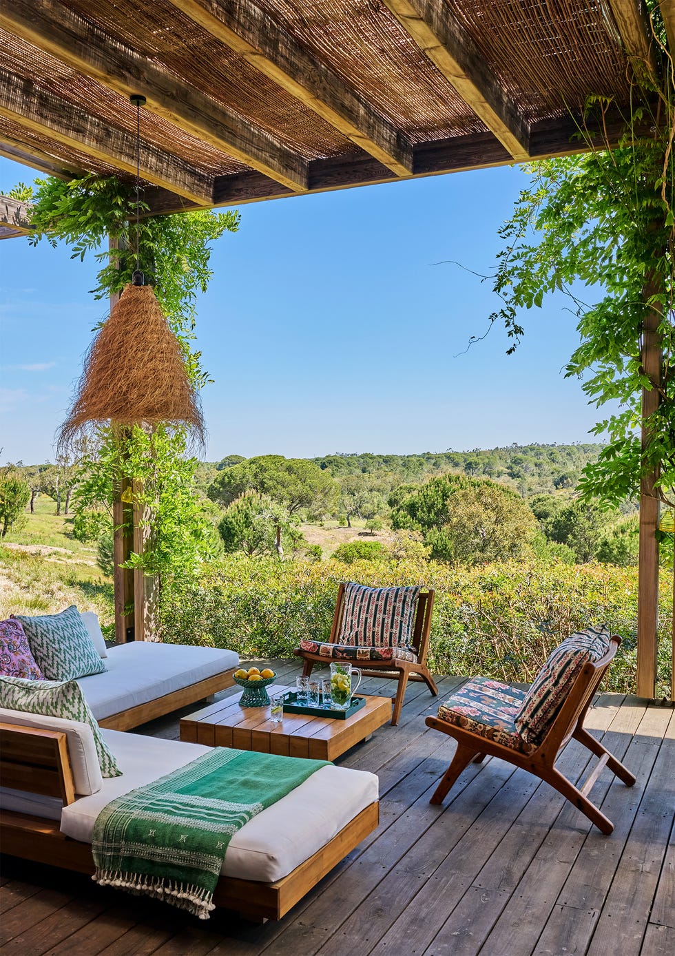 outdoor living area and terrace