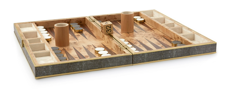 Shagreen Backgammon Set Shagreen Backgammon Set